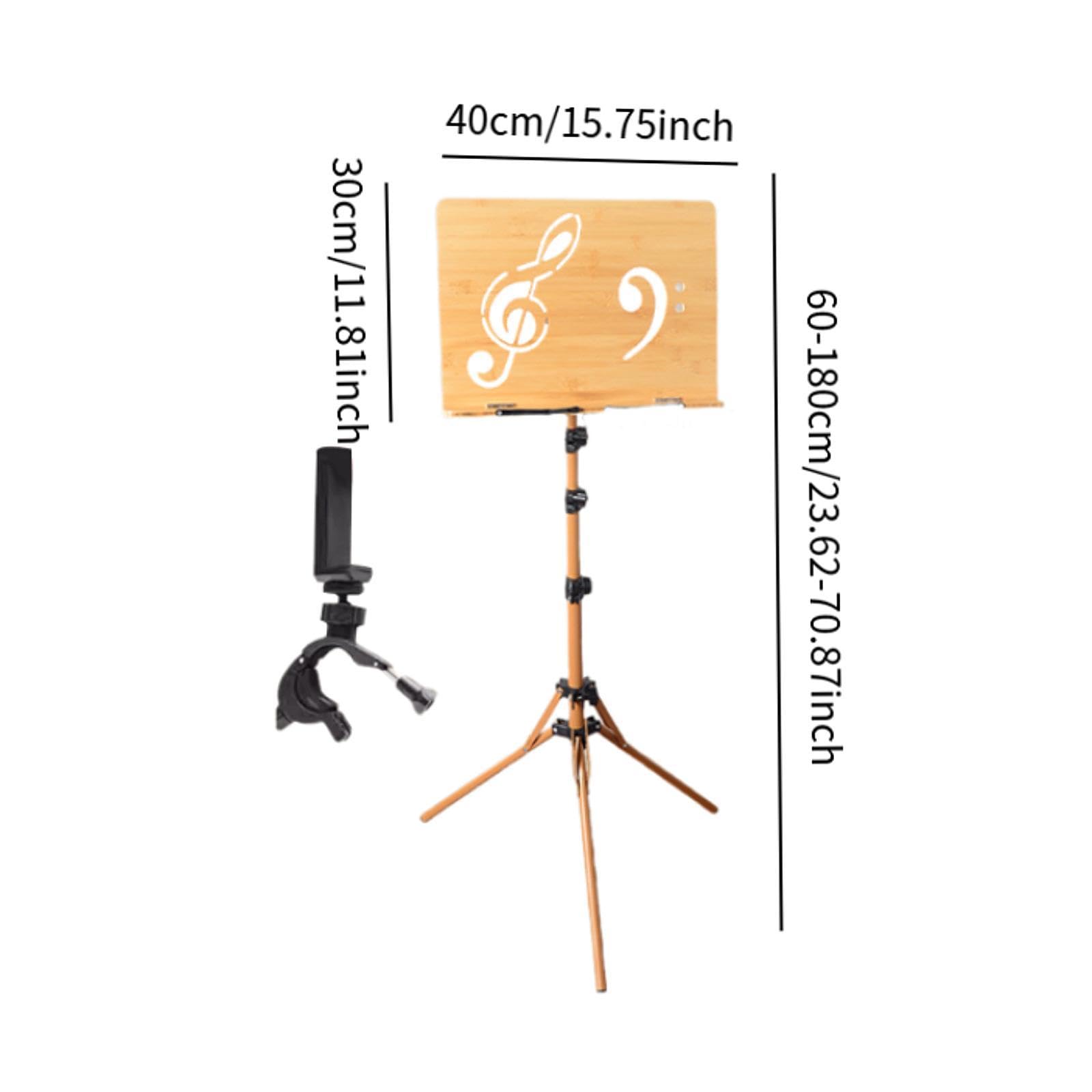 Amazon | HuadaXtai 木製譜面台、ポータブル、頑丈、折りたたみ式、高